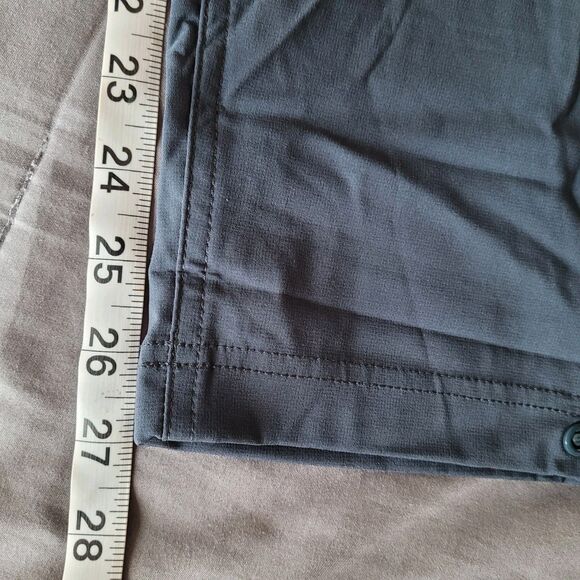 Prana Womens Wonderland Rocks Pants Size Medium Navy Blue Snap Cuffs Pockets Euc - Picture 6 of 12